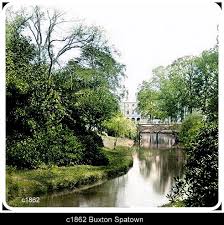 Busy Saturday evening at Buxton Wells Dressings Fair in the 80's I think.  Outside Bryants Furniture Shop
