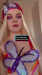 Recreating Doja Cat’s Butterfly Costume 🦋💕 @dojacat #fyp #dojacat #craft  #cosplay #costume #art #handmade #sewing #rhinestone #sayso #butterfly