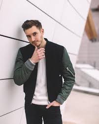 My All Time Fav Bomber Jacket With Forest Green Sleeves And Black Body Leather Jacket Men Mens Outfits Bomber Jacket Men