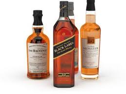 Whiskey Bottle Set Free 3d Model Whiskey Bottle Bottle Whiskey