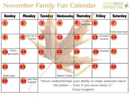 Fall Family Fun Calendar Cool Calendars Fall Family Fun November Family Activities