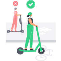 Find a bolt scooter on the street and use the app to take a ride. Bolt Scooters