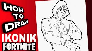 Hey tout le monde on se retrouve pour dessiner le nouveau skin fortnite ! How To Draw Ikonik Fortnite Easy Step By Step Fortnite Drawings Como Dibujar A Ikonik Youtube