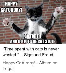We did not find results for: Happy Caturday Goforth And Do Lots Of Cat Stuff Time Spent With Cats Is Never Wasted Sigmund Freud Cats Meme On Awwmemes Com