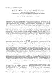 Climate change is a complex problem, which, although environmental in nature, has consequences for all spheres of existence on our planet. An Overview Of The National Policy On Climate Change Malaysia Lestari Download Scientific Diagram