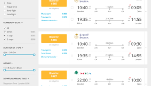 اسعار رحلات الطيران