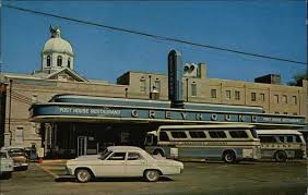 Greyhound Bus Station And Post House Restaurant Bus Station Bus Greyhound Bus
