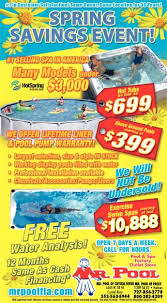 Check out our products here. Spring Savings Event Mr Pools Of Pasco Inc