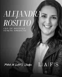 We are excited to welcome Alejandra Rositto (@alexxxxros), CEO of Bottega  Veneta Americas (@bottegavenetaworld), as a Pitch to LAFS Judge! With  extensive experience in luxury retail and a proven track record of