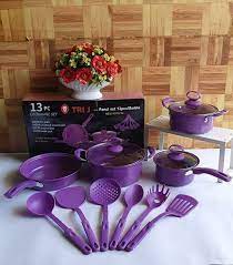 Beli peralatan elektronik dapur online berkualitas dengan harga murah terbaru 2021 di tokopedia! Panci Tri J 13 Pc Biru Ungu Harga Alat Dapur Murah Facebook