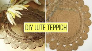 Teppiche selber machen leicht gemacht. Runden Boho Jute Teppich Selber Machen Diy Wanddeko Diy Teppich Aus Seil Jute Oder Sisal Youtube