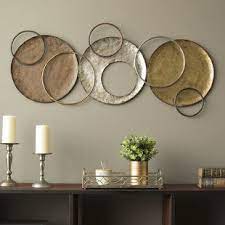 Abstract Geometric Metal Wall Art You Ll Love Wayfair Plate Wall Decor Plates On Wall Stratton Home Decor