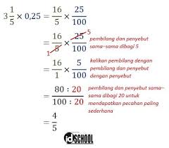 Sebagai contoh, 6 3/8 + 9 1/24 dapat kita ubah menjadi 51/8 + 217/24. Cara Melakukan Perkalian Pecahan Berbeda Bentuk Idschool