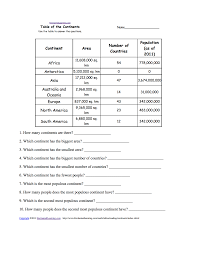 Reading And Interpreting Tables Enchantedlearning Com