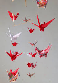 Tattoo of a pink origami crane with cherry blossom petal design on a black and orange lotus. 22 Mixed Size Chiyogami Japanese Origami Crane Paper Crane Origami Paper Cranes Folded Crane Folded Bird Paper Party Supplies Origami Kromasol Com