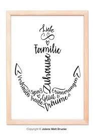 Familie Anker Von Jolanswelt Kunstdrucke Familie Spruch Zitat