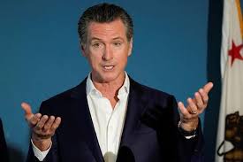 Gavin newsom listens to a reporter's question during a news conference in rancho cordova, calif. False Claim California Governor Newsom Went To Montana During Stay At Home Order Reuters