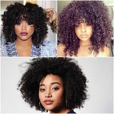 It may vary from above the ears to below the chin. Hair Style Trends Curly Kinky Afro Hairstyle Is Back With Bangs