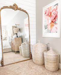 Our wall mirrors range from contemporary and art deco to traditional styles, and can be placed in bedrooms, living rooms, foyers, bathrooms, and above. Amelie Floor Mirror Arhaus French Vintage Bedroom Decor Floor Mirror Living Room French Bedroom Decor