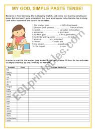 If you are studying english grammar you may want to memorize the common irregular past and past participles listed here. My God Simple Past Tense Esl Worksheet By S Lefevre
