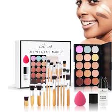 RoseFlower 15 Colors Foundation Concealer Palette +Primer +Makeup Brush,  Cover Dark Circles&Blemish, Cream Contour, 3D Face Creator, Tone Corrector  for a Natrual Glow, All in One Face Makeup : Amazon.com.au: Beauty