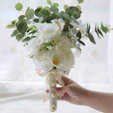 Choose your flower color freely. Country Style Boho Bridal Wedding Flowers Bridesmaid Bouquet Real Touch White Calla Lily Bridal Wedding Bouquet Ramos De Novia Wedding Bouquets Aliexpress