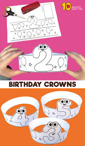 You can print the happy birthday crown or it's my birthday crown on white card stock paper and color it, or you can print on colored card stock paper. Printable Birthday Crowns Birthday Crown Crown For Kids Preschool Birthday
