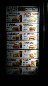 Burger King Menu Prices Meal Items Details Cost Kings Menu Burger King Meals