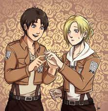 Younger but not really dot pixis. Ring Eren Jaeger Jager Yeager Annie Leonhardt Leonhart Ereannie Erenannie Ereanni Erennie Erenni Eren And Annie Anime Critical Role Fan Art
