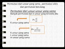 Berdasarkan kaidah perkalian, banyak permutasi berulang 3 unsur yang diambil dari 3 unsur berbeda di atas adalah. Kelompok 8 Muhamad Kakah F Mimin Cahyuni Dwi W Ppt Download