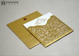 A straightforward however extremely powerful card outline, this one shows off the exquisite typography of the logo to brilliant impact with the utilization of gold foil. White And Golden Designer Laser Cut Wedding Card Design Gc 2021 Rs 77 Piece Id 19375150097