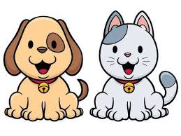 Illustrazione Vettoriale Di Cartone Animato Di Cane E Gatto Disegni Di Cane Fotografia Di Animali Illustrazione Animali