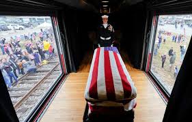 And based on the reactions of hillary clinton and joe biden, whatever was in those envelopes did not take long to read and did not. President George H W Bush S Funeral Train Reuters Com