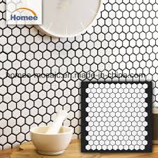 Use hexagon tiles on your bathroom wall in the shower area, sink or as a bath splashback, creating a stunning feature. China Cheap Wholesale Price White Mosaic Tile New Design Small Hexagon Mosaic China Ceramic Tile Decoration