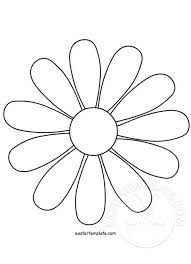 Gabarit Fleur Bing Flower Template Easter Templates Flower Outline