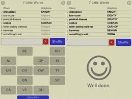7 little words is a very popular game where you are given 7 different crossword clues each day and you have to correctly find the answers. F R E E P R I N T A B L E 7 L I T T L E W O R D S Zonealarm Results