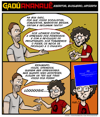 O voto continuará a ser feito pela urna eletrônica, mas será impresso um recibo que fica em uma urna física. Charge Da Semana