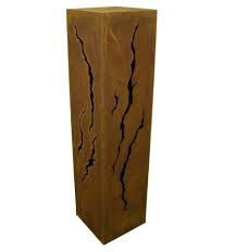 Rost Saule Risse 100 Cm Hoch Rechteckig Vom Metallmichl Edelrostshop Metallmichl Edelrost Kerzenhalter Metall