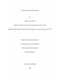 Maybe you would like to learn more about one of these? A Grammar Of Tapiete Tupi Guarani