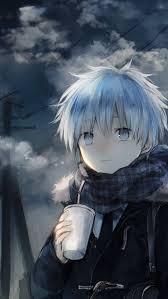 kuroko tetsuya kuroko no basket the weather is bad and kuroko is smiling a bit イラスト アニメオタク アニメイラスト