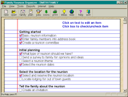 family reunion organizer software