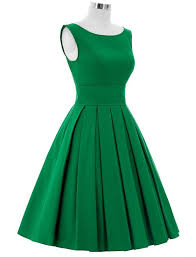1950s Vintage Style Elegant Pleated Swing Dress Green Classy Dress Pleated Dress Pleated Midi Dress