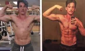 Whiplash star Miles Teller shows off the before-and-after muscles he gained  for Bleed For This on The Tonight Show | Daily Mail Online