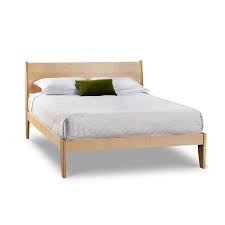 the mysa sleigh bed is a scandinavian inspired platform wood bed built in a small shop in mid coast maine clean modern l sleigh beds modern wood bed furniture