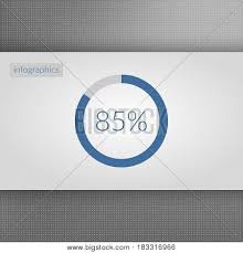 85 Percent Pie Chart Vector Photo Free Trial Bigstock