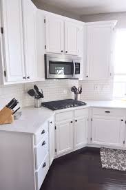 Finished Kitchen Renovation Wall Sherwin Williams Requisite Gray Cabinet Paint Behr Ultra Pure Whit Best Kitchen Cabinet Paint Countertops Corian Countertops