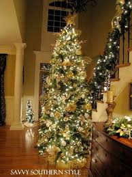 Savvy Southern Style Christmas Eve At My Brother S Home Gold Christmas Tree Tall Christmas Trees Christmas