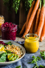 Vegan Carrot Ginger Dressing For Salads And Buddha Bowls Healthy Dressing Alle Carote E Zenzero Per Insa Carrot Ginger Dressing Healthy Dinner Recipes Healthy