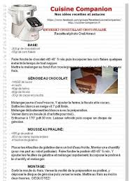 Entremets Chocolat Praline Recette Companion Moulinex Recette Companion Recette