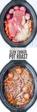 My Family Loves This Easy Slow Cooker Pot Roast Recipe Just Dump The Ingredients In The Pot Slow Cooker Pot Roast Recipes Pot Roast Slow Cooker Roast Recipes